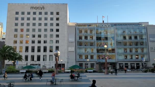 Σαν Φρανσίσκο Ηπα Jan Macys Store Located Union Square Main — Αρχείο Βίντεο