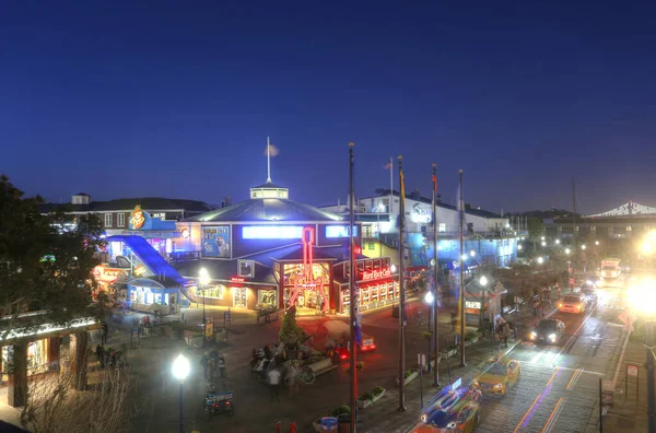 San Francisco Usa Februar 2022 Beliebtes Touristenziel Pier Fisherman Wharf — Stockfoto