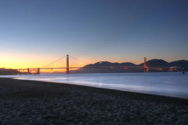 Pont Porte Dorée Coucher Soleil — Photo