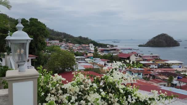 Panama Daki Taboga Adası Nın Havadan Görüntüsü Taboga Adası Panama — Stok video