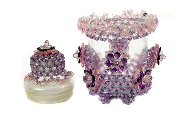 Cristal frisado artesanato como uma decoração no frasco — Fotografia de Stock
