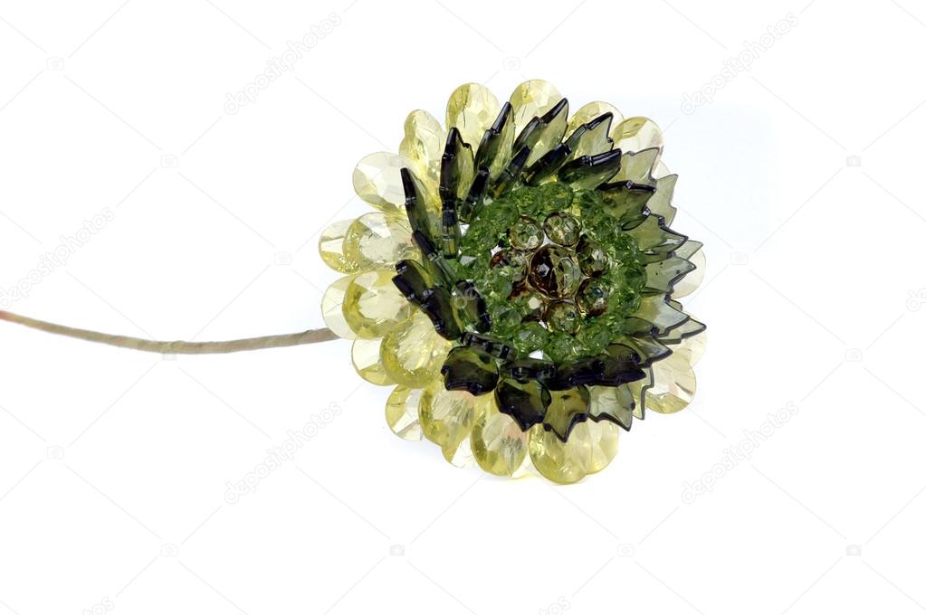 Craft beaded crystal of sunflower
