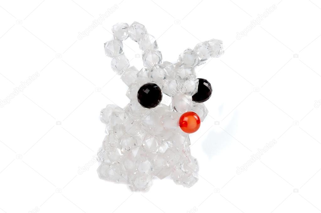 A craft beaded crystal of rabbit