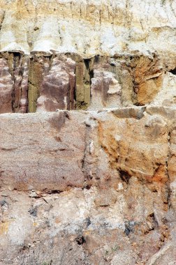 toprak katmanları çeşitli dokular