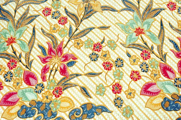 Detaljerade mönster av batik tyg Royaltyfria Stockbilder