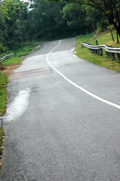 铺的公路上坡和绕组 — 图库照片