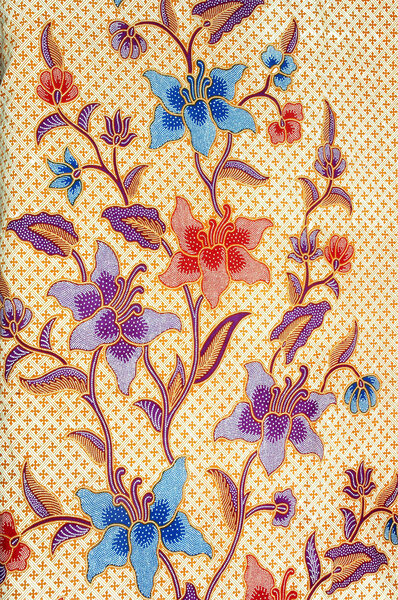 Детальные узоры батиковой ткани
