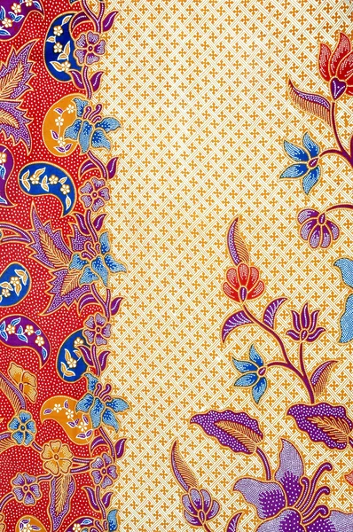 Detailed patterns of indonesian batik cloth — Stock Photo, Image