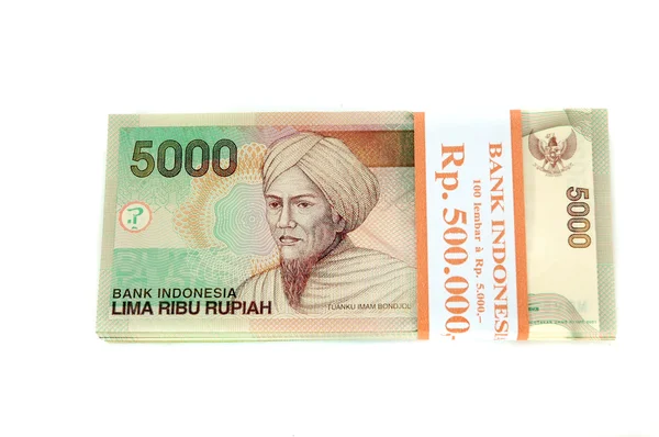 Uang kertas denominasi mata uang Indonesia lima ribu — Stok Foto