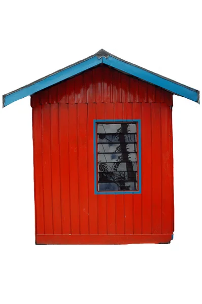 Case con pareti rosse e finestre di vetro — Foto Stock