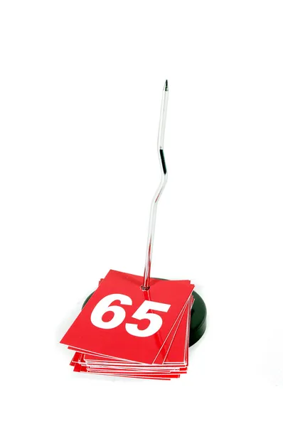 Queue number sixty-five — Stock Photo, Image