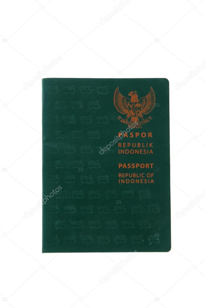 Green passport book Indonesian citizens