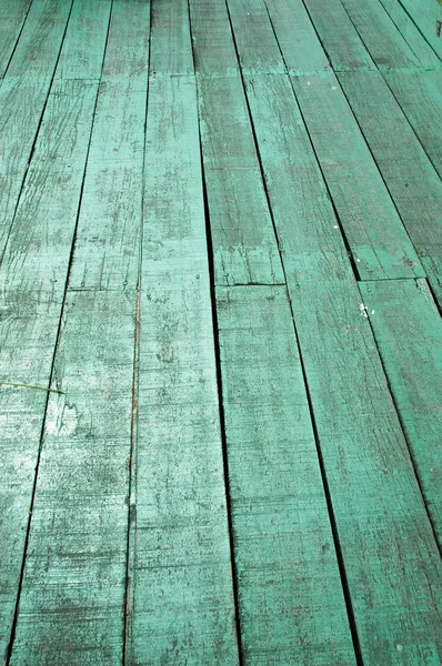 Oude groene houten vloeren — Stockfoto