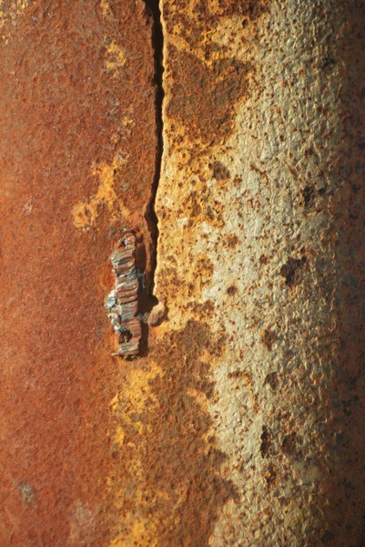 Texture rusty iron pole background — Stock Photo, Image