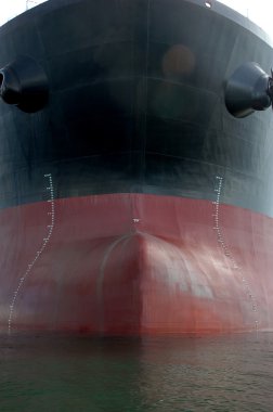 the bow of a big tanker ship clipart