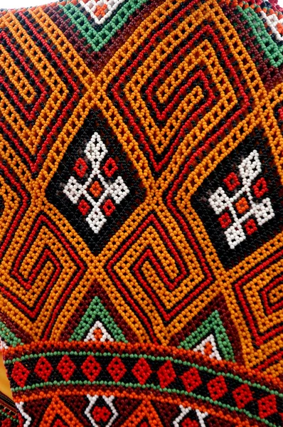 传统图案编织配件托拉雅印度尼西亚的详细信息 — 图库照片