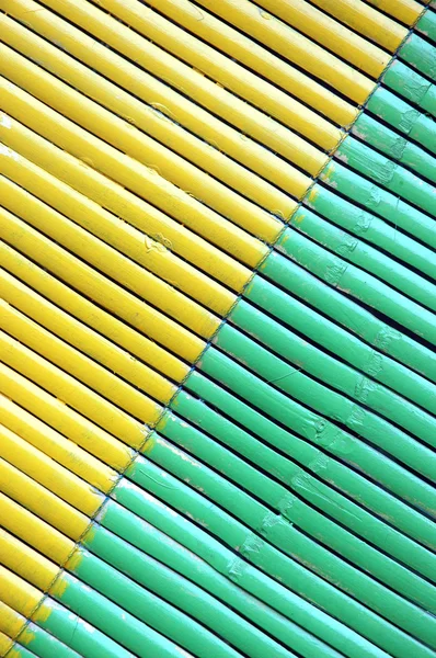 Two color diagonal on bamboo curtain — Stock Photo, Image