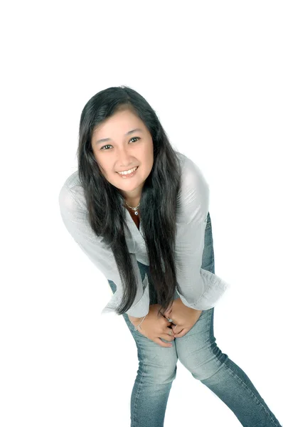 Retrato de hermosa asiática joven chica — Foto de Stock