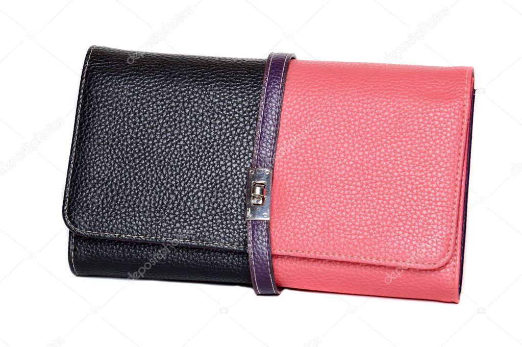 red and black wallet purse