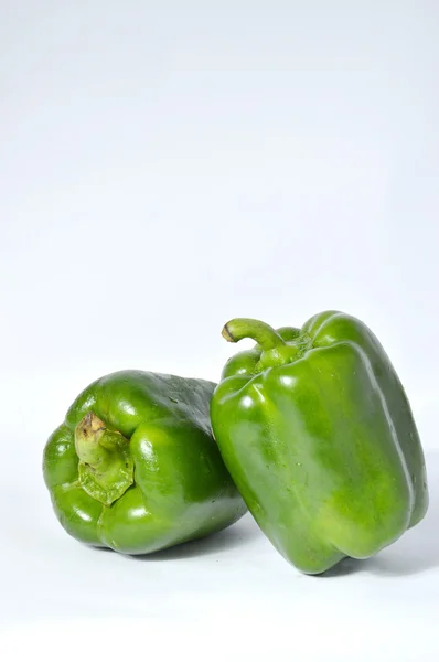 Dos pimentón verde — Foto de Stock