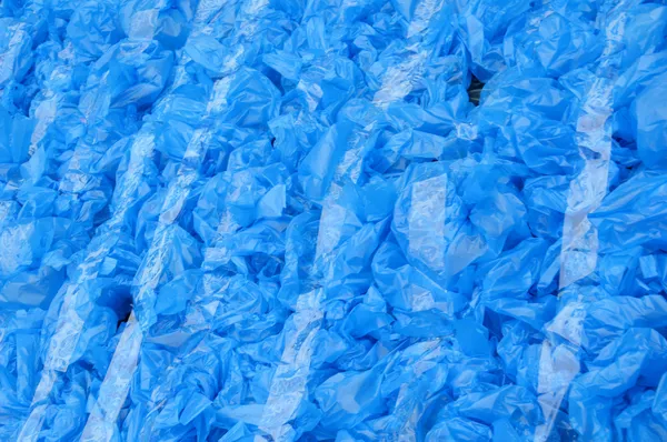 Шаблоны использованных пластиковых пакетов — стоковое фото