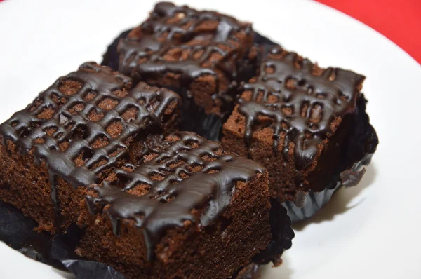 Chocolate sponge cake — Stock Photo, Image