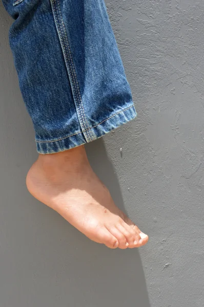 Kids leg jeans — Stock Photo, Image