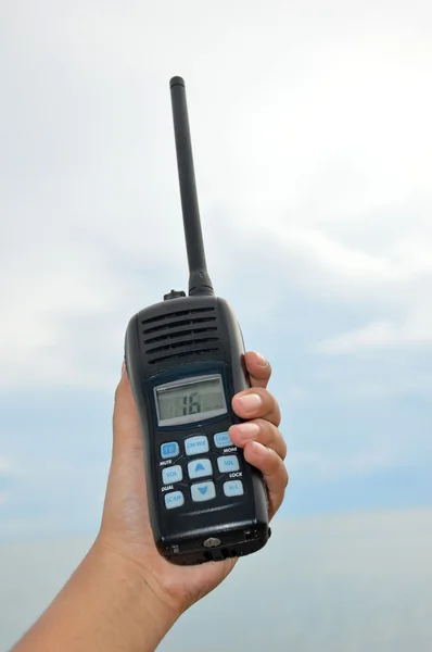 Kézzel tartott walkie-talkie — Stock Fotó