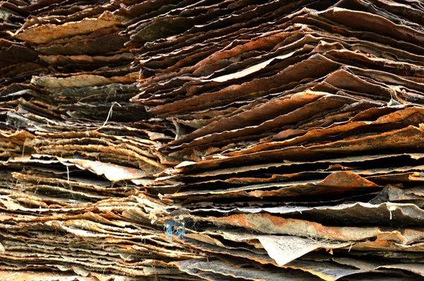Stack of rusty iron plate — Stock Photo, Image