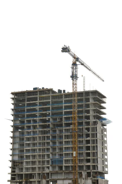 Grúa en un edificio en construcción —  Fotos de Stock