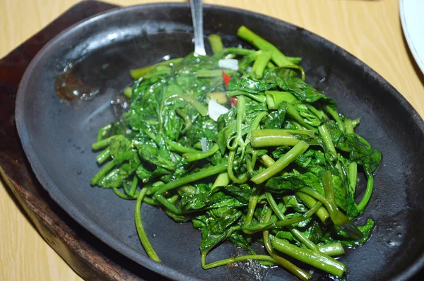 Sautiertes Kangkung — Stockfoto