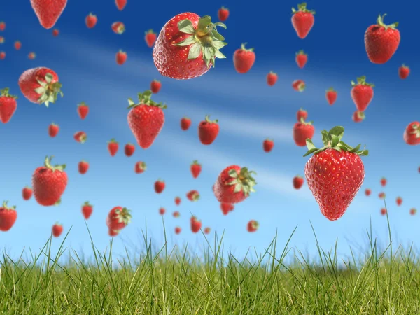 Strawberry background. — Stock Photo, Image