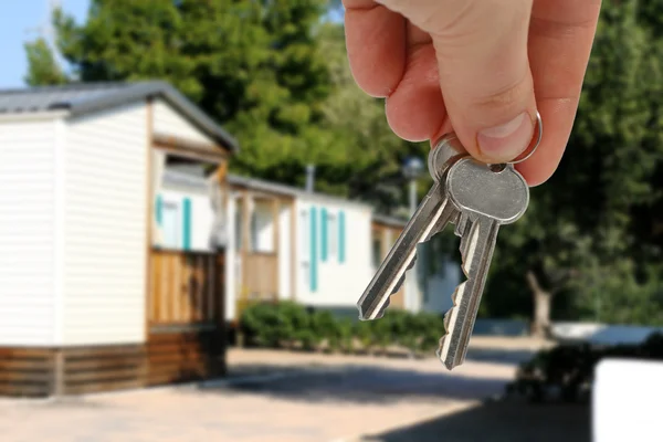 Key from summer cottage. — Stock Photo, Image