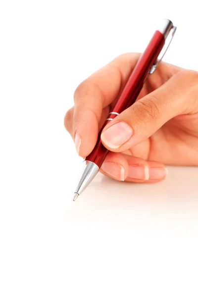 Pen in de hand. — Stockfoto