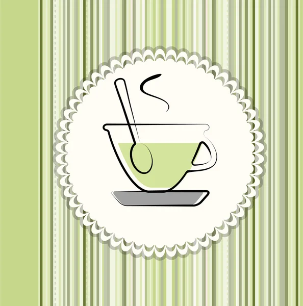 Tarjeta de menú de té — Vector de stock