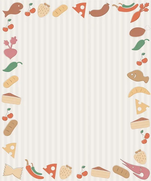 Cadre alimentaire — Image vectorielle