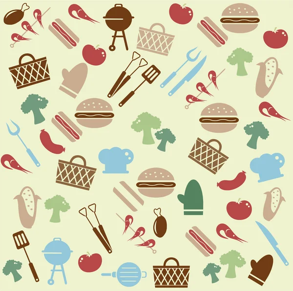 Grillsütő-mintával — Stock Vector