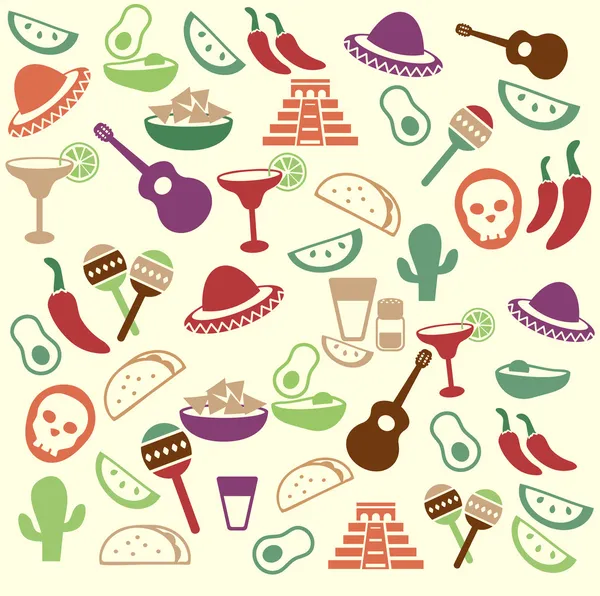 Mexican seamless pattern — Stock Vector