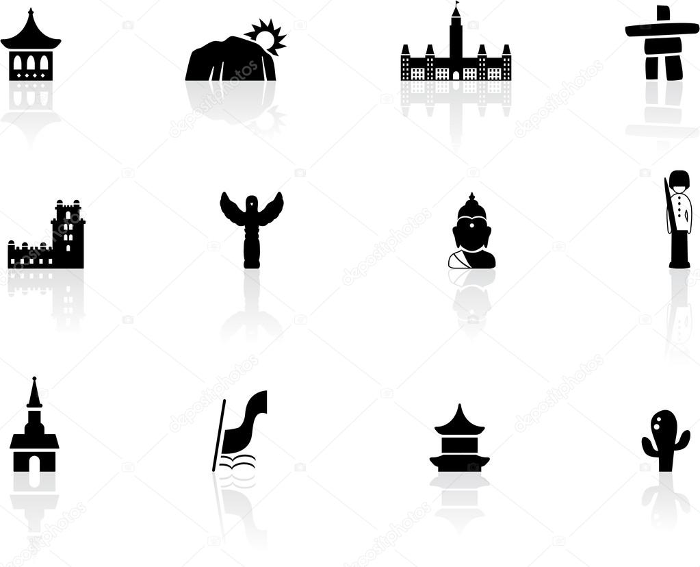Landmarks and cultures icons