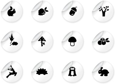 ormanlık simgeleri ile sopa