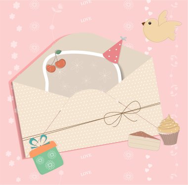 zarf ile tebrik kartı