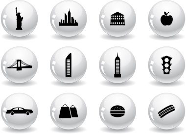 Web düğmeleri, new york sembolleri