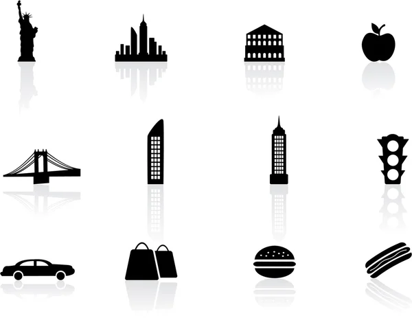 New York symbols — Stock Vector