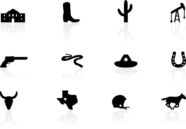 Техасские иконы Лицензионные Стоковые Векторы