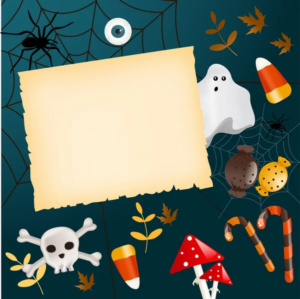 Tarjeta de Halloween con lugar para su texto — Vector de stock