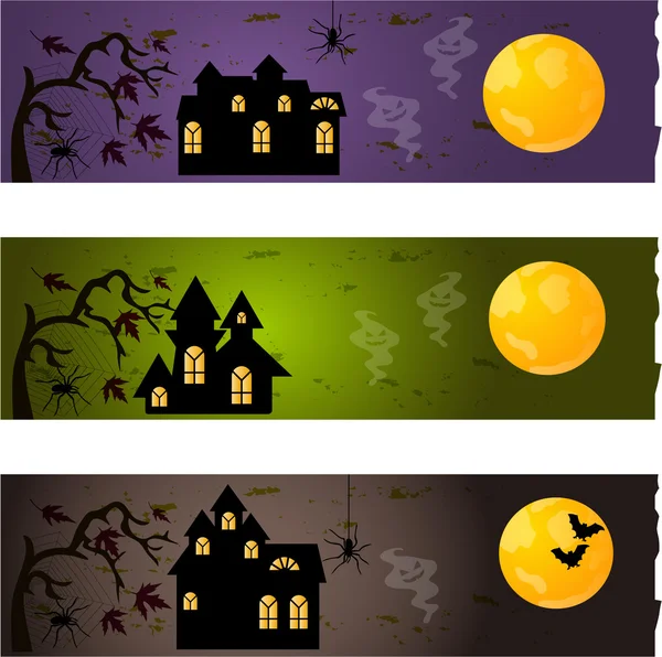 Banner di Halloween — Vettoriale Stock