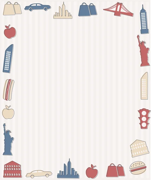 Cadre avec symbole de New York — Image vectorielle