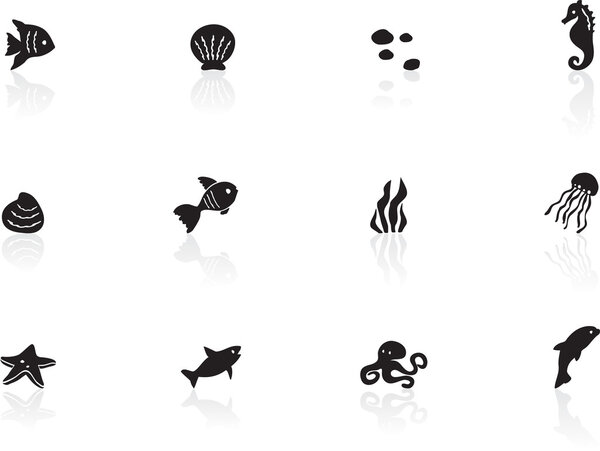 Ocean life icons