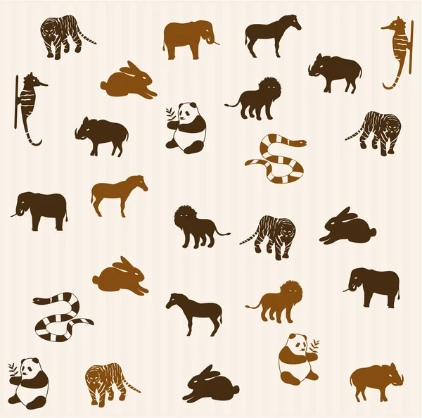 Animal seamless pattern 3 — Stock Vector