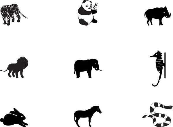 Iconos de animales 3 — Vector de stock